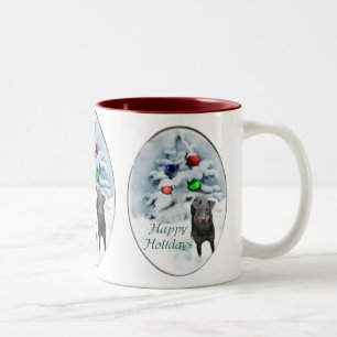 Taza Bicolor Regalos de Navidades del Manchester Terrier