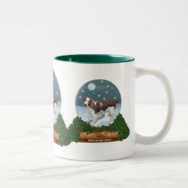 Taza Bicolor Regalos de Navidades españoles de Welsh Springer (Derecha)