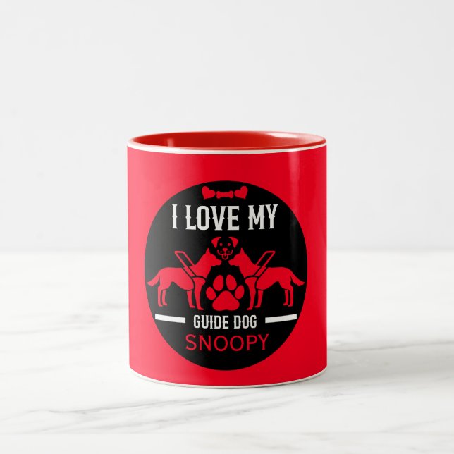 Taza Bicolor Regalos de perros guía (Centro)