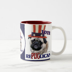 Taza Bicolor Regalos de Pug Lovers