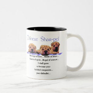 Taza Bicolor Regalos de Shar-pei del chino