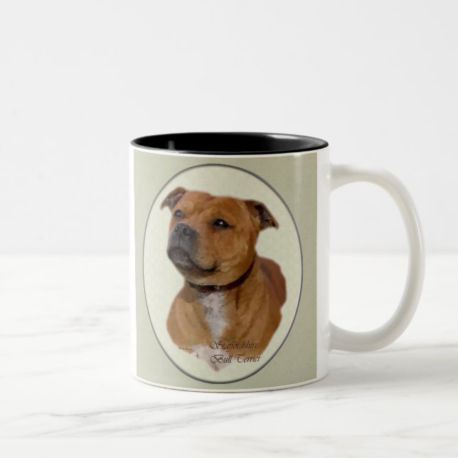 Taza Bicolor Regalos de Staffordshire Bull Terrier (Derecha)