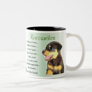 Taza Bicolor Regalos del arte de Rottweiler