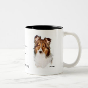 Taza Bicolor Regalos del arte de Sheltie del perro pastor de