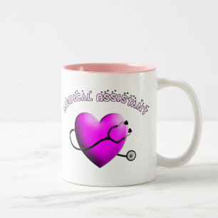 Taza Bicolor Regalos del diseño del CORAZÓN del ROSA del