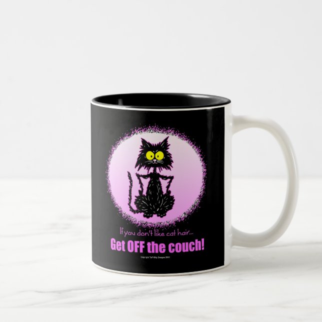 Taza Bicolor Regalos del pelo del gato… para los amantes del (Derecha)