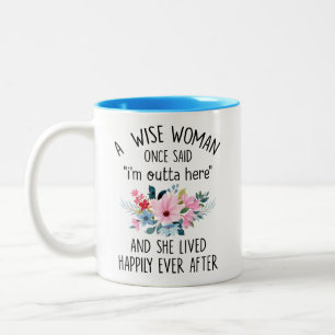 Taza Bicolor Regalos divertidos de jubilación para abuela espos
