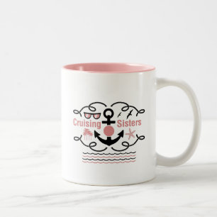 Taza Bicolor Regalos divertidos del barco de cruceros del día