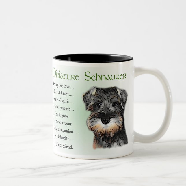 Taza Bicolor Regalos en miniatura de Schnauzer (Derecha)