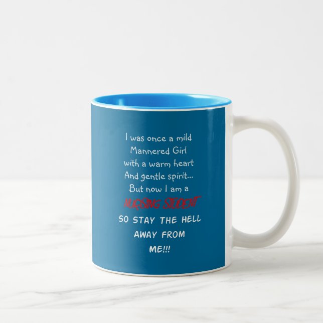 Taza Bicolor Regalos hilarantes del estudiante de la enfermería (Derecha)