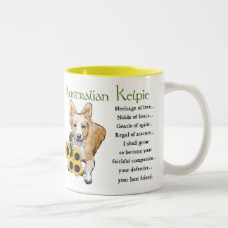 Taza Bicolor Regalos Kelpie australianos, regalos Kelpie austra