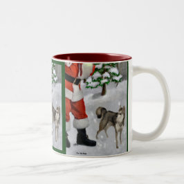 Taza Bicolor Regalos Navidades de Alaskan Klee Kai