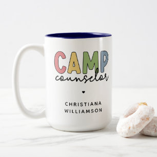 Taza Bicolor Regalos personalizados de consejero de campamento