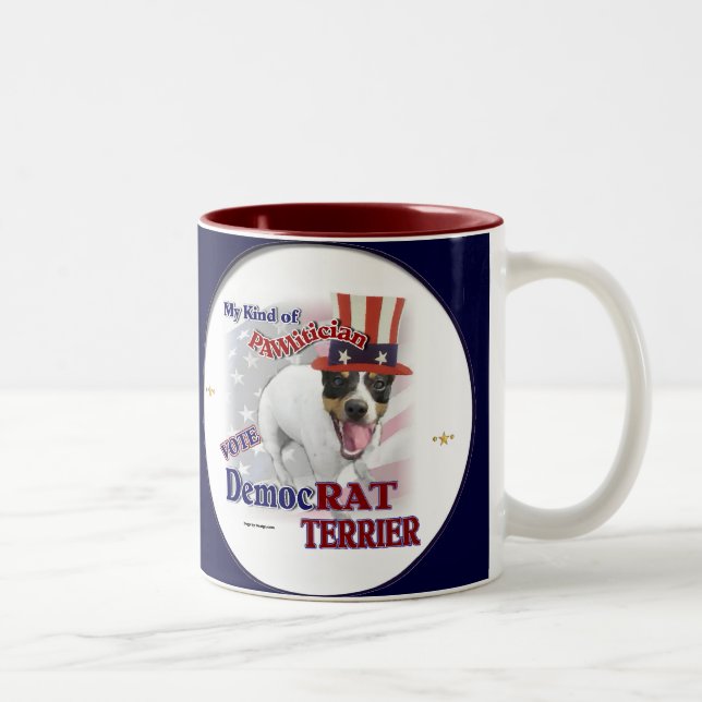 Taza Bicolor Regalos RAT TERRIER (Derecha)