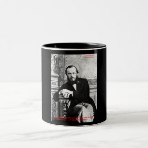 Taza Bicolor Regalos y Tarjetas de la cita de Dostoievski "Dios