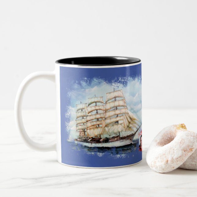 Taza Bicolor Regata Cutty Sark (Con donut)
