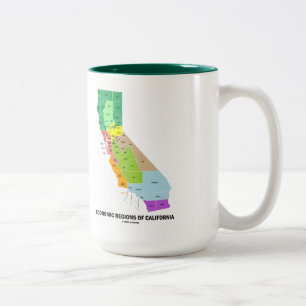 Taza Bicolor Regiones económicas de California (mapa)