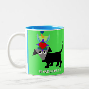 Taza Bicolor Rego Berto Mug, "Sé tu ser único"