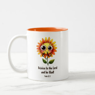 Taza Bicolor Regocijo cristiano en la flor de las Escrituras de