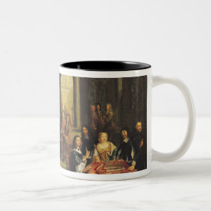 Taza Bicolor Reina Christina de Suecia y de su corte