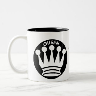 Taza Bicolor Reina contra Rey Ajedrez Piece Mug