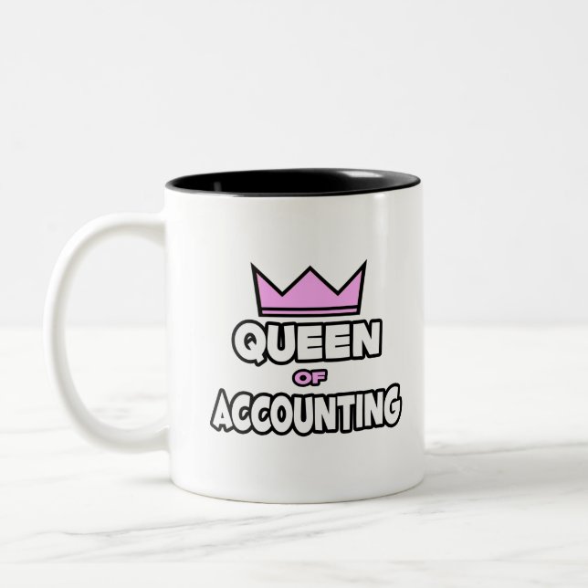 Taza Bicolor Reina de contabilidad (Izquierda)