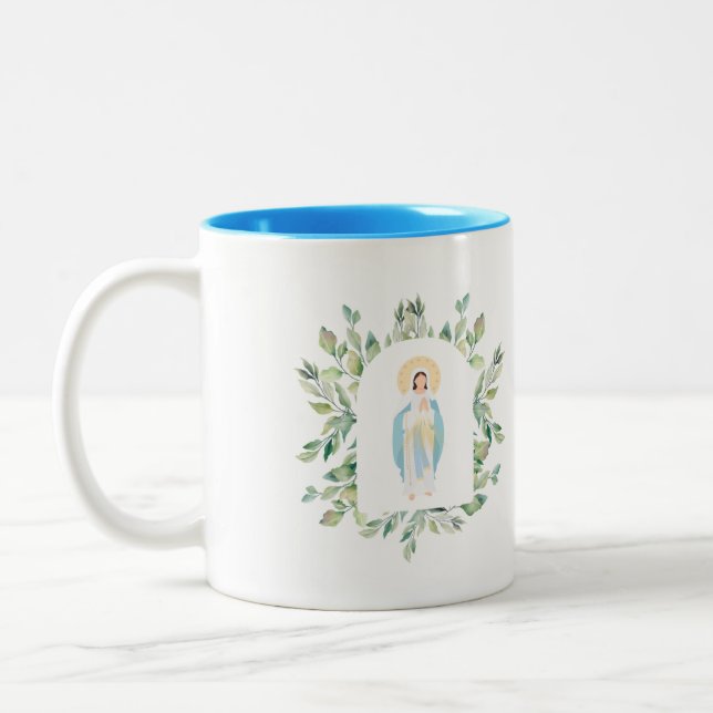Taza Bicolor Reina de Rosary Mug (Izquierda)