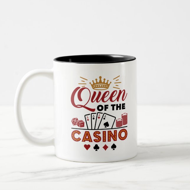 Taza Bicolor Reina del Casino Vegas Gambling Women (Izquierda)