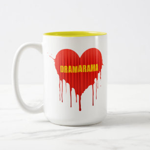 Taza Bicolor Reina del drama Dramarama corazón sangrante