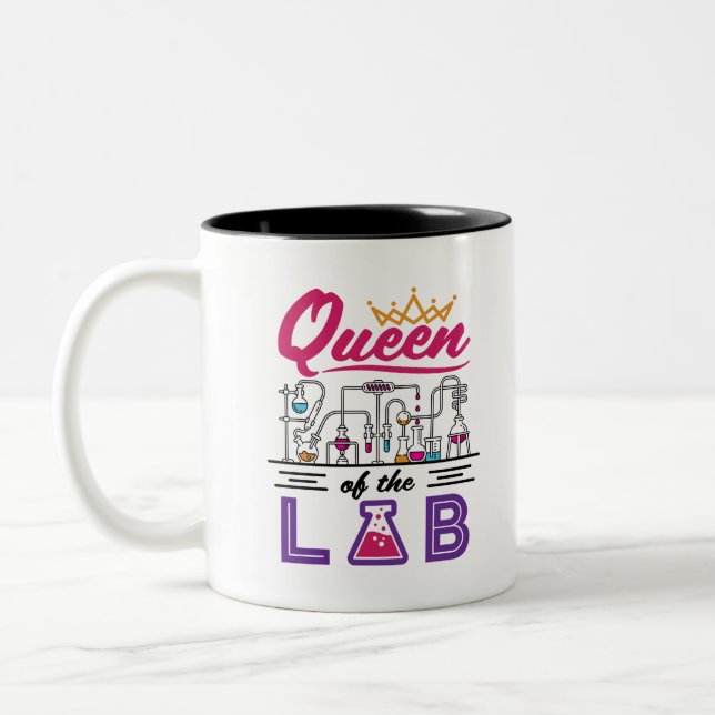 Taza Bicolor Reina del Laboratorio Técnico Científico (Izquierda)