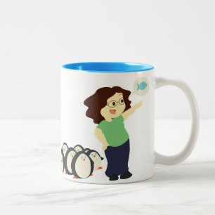 Taza Bicolor Reina del pingüino