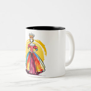 Taza Bicolor Reina del Sol Coronada