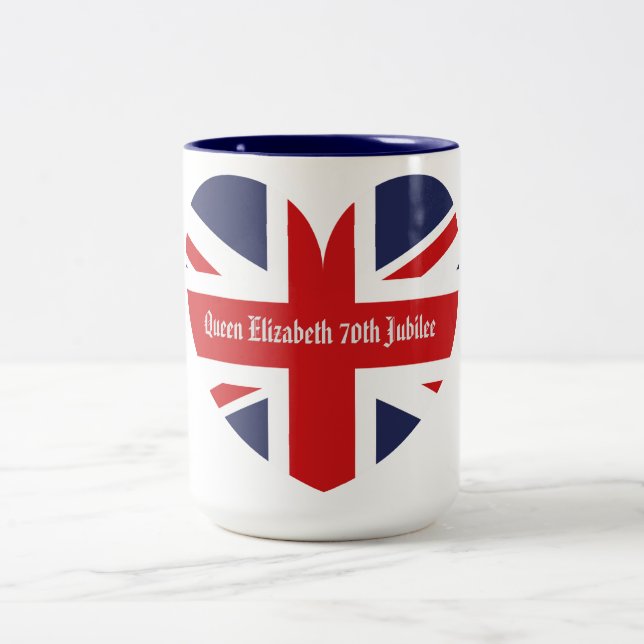 Taza Bicolor Reina Isabel 70 de Jubileo  (Centro)