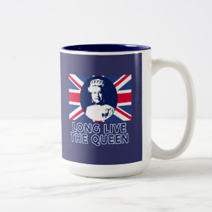 Taza Bicolor Reina Isabel II Larga vida a la Reina