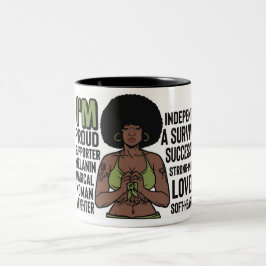 Taza Bicolor Reina negra inspiradora motivadora positiva