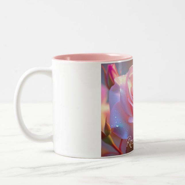 Taza Bicolor Reina Rosa (edición iridiscente) (Izquierda)