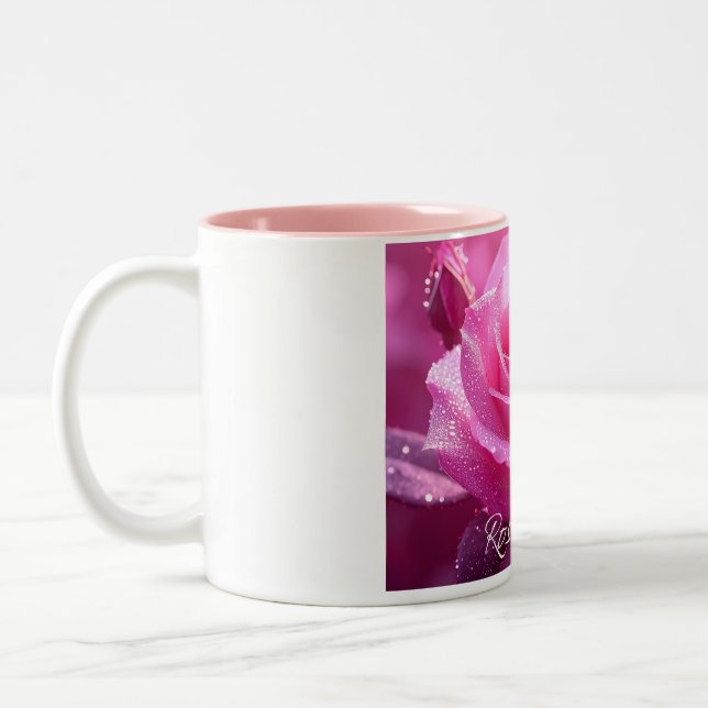 Taza Bicolor Reina Rosa (edición magenta rosa) (Izquierda)