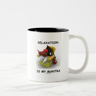 Taza Bicolor Relajación es mi mantra (código Java Duke)