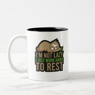 Taza Bicolor Relájese con el animal Lazy Cute Nap
