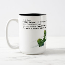 Taza Bicolor Relámpago Lockheed P-38G