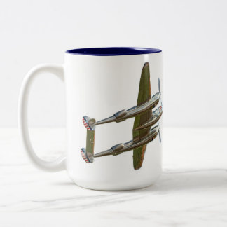 Taza Bicolor Relámpago P-38 de bloqueo