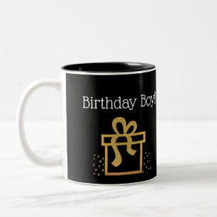 Taza Bicolor Relieve metalizado de Faux Black and Gold de Birda