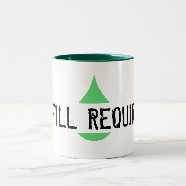 Taza Bicolor RELLENAR la caída verde requerida (Centro)