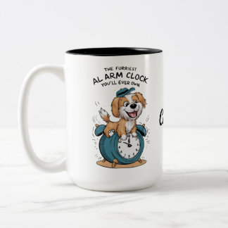 Taza Bicolor Reloj de alarma divertida para perro de Golden Ret