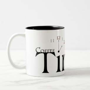 Taza Bicolor Reloj de tiempo del café