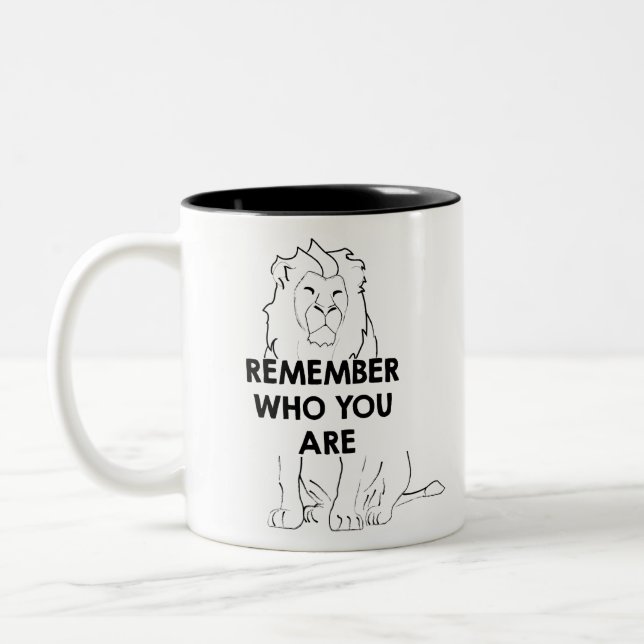 Taza Bicolor Remember Who You Are - Black Print (Izquierda)