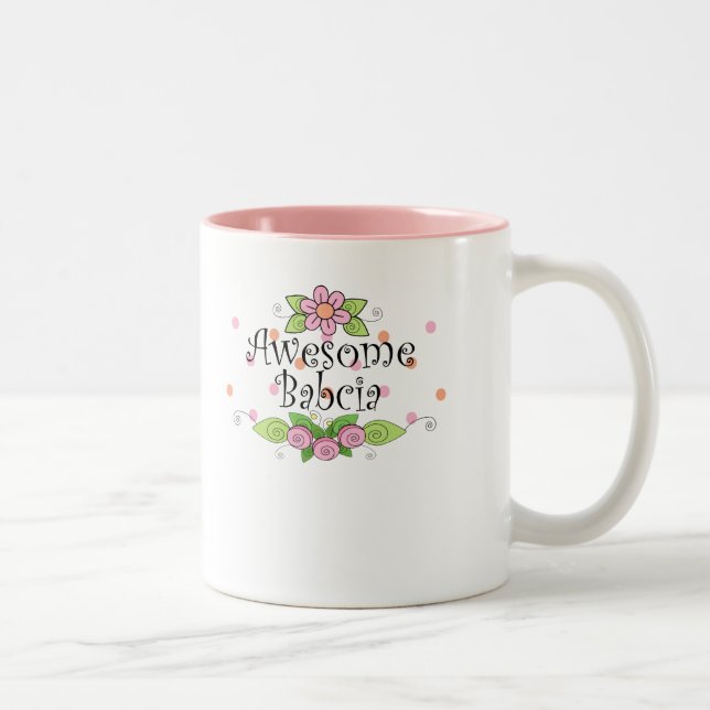 Taza Bicolor Remera Awesome Babcia (Derecha)