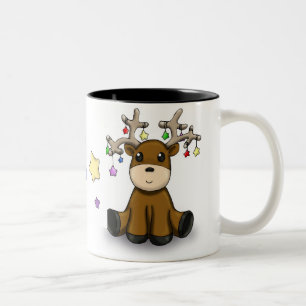 Taza Bicolor Reno con las estrellas coloreadas