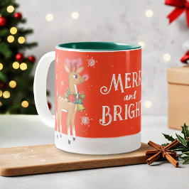 Taza Bicolor Reno de Rudolph amargo y brillante