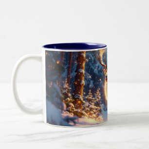 Taza Bicolor Reno de Santa Claus
